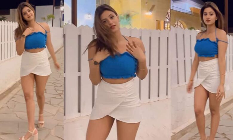 Kacha Badam Girl Anjali Arora Steps Out In White Mini Skirt And Blue Halter Top, Shares Sassy Video - Watch | People News