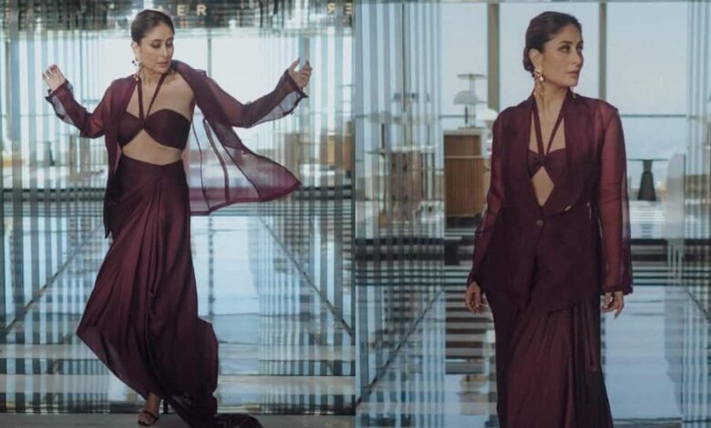 Kareena Kapoor Khan Spells Elegance In Halter-Neck Bralette, Draped Skirt At 'Jaane Jaan' Trailer Launch | People News