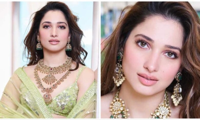 Tamannaah Bhatia Oozes Elegance In Plunging Neckline Blouse, Lime-Green Lehenga - PICS | People News